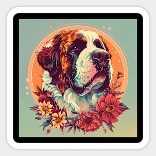 Saint Bernard in 70's Sticker